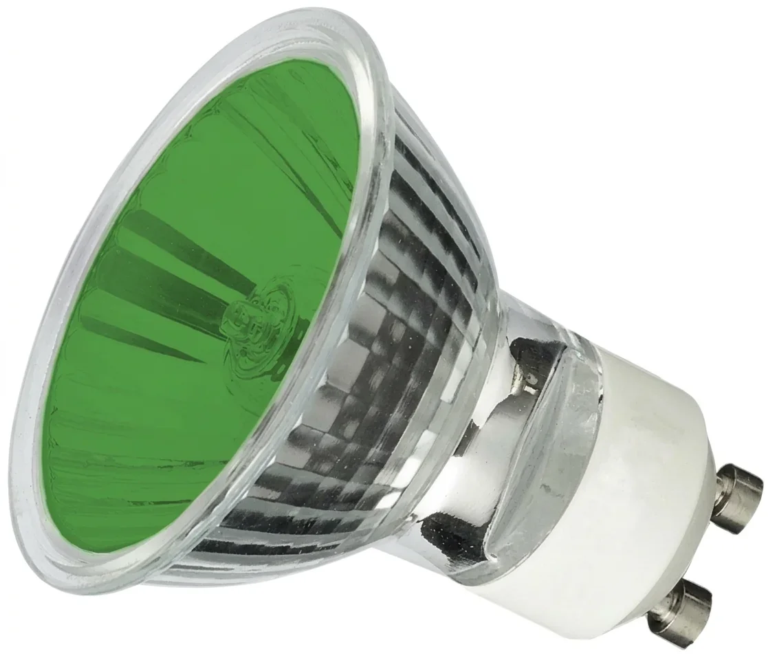 Green Halogen GU10 Par16 Spotlight Bulb - 50W, 36° Beam, Dimmable