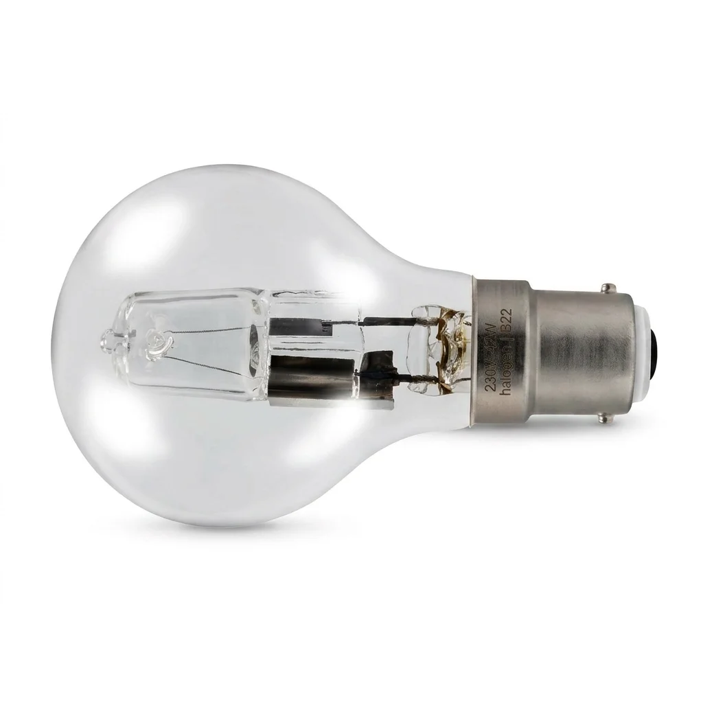 42W Halogen Golfball Bulb 60W Incandescent Alternative Small Bayonet Cap