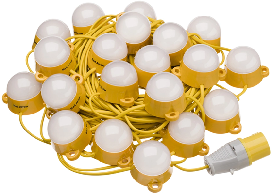 IP44 Powerlite LED 100W 110V Daylight 50m 20-Way Festoon Kit This is a Product image