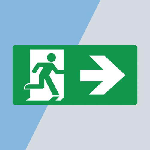 Eterna ISO Running Man Right Arrow Legend for EXITBOXM1L & EXIT3MLED (11078 & 29776) This is a Product image