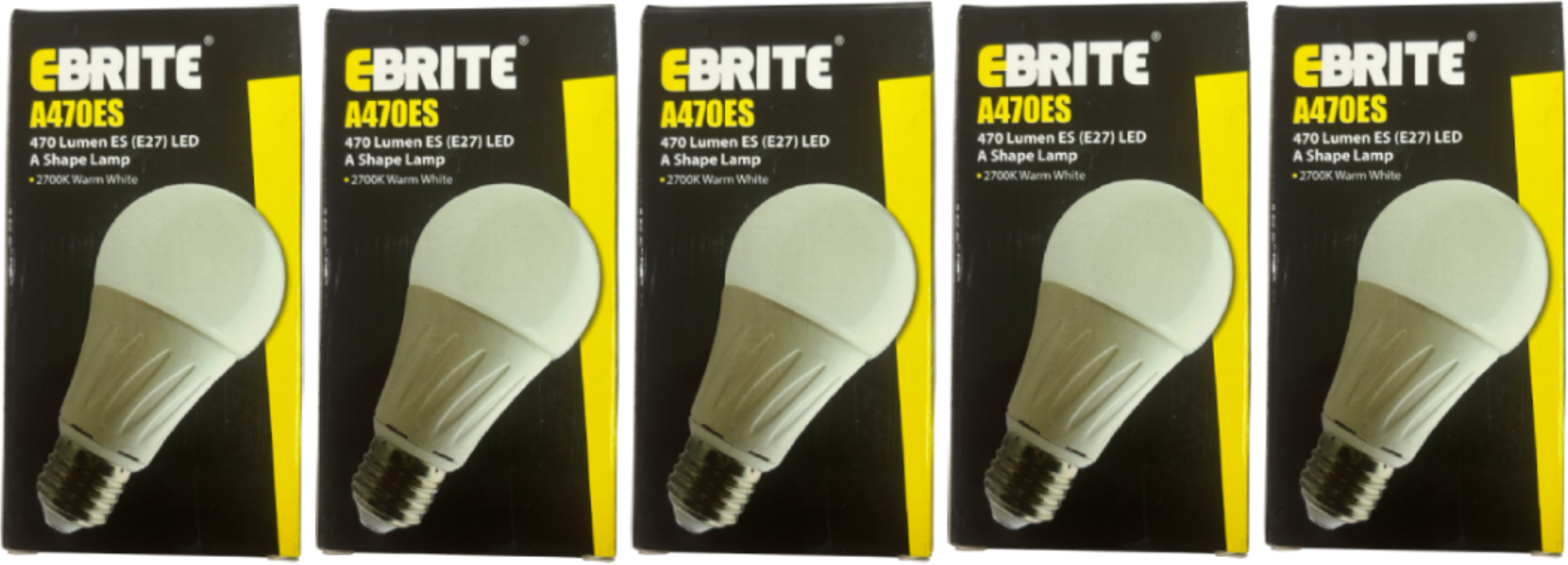 5 Pack 6W LED A Shape Lamp Very Warm White - 2700K