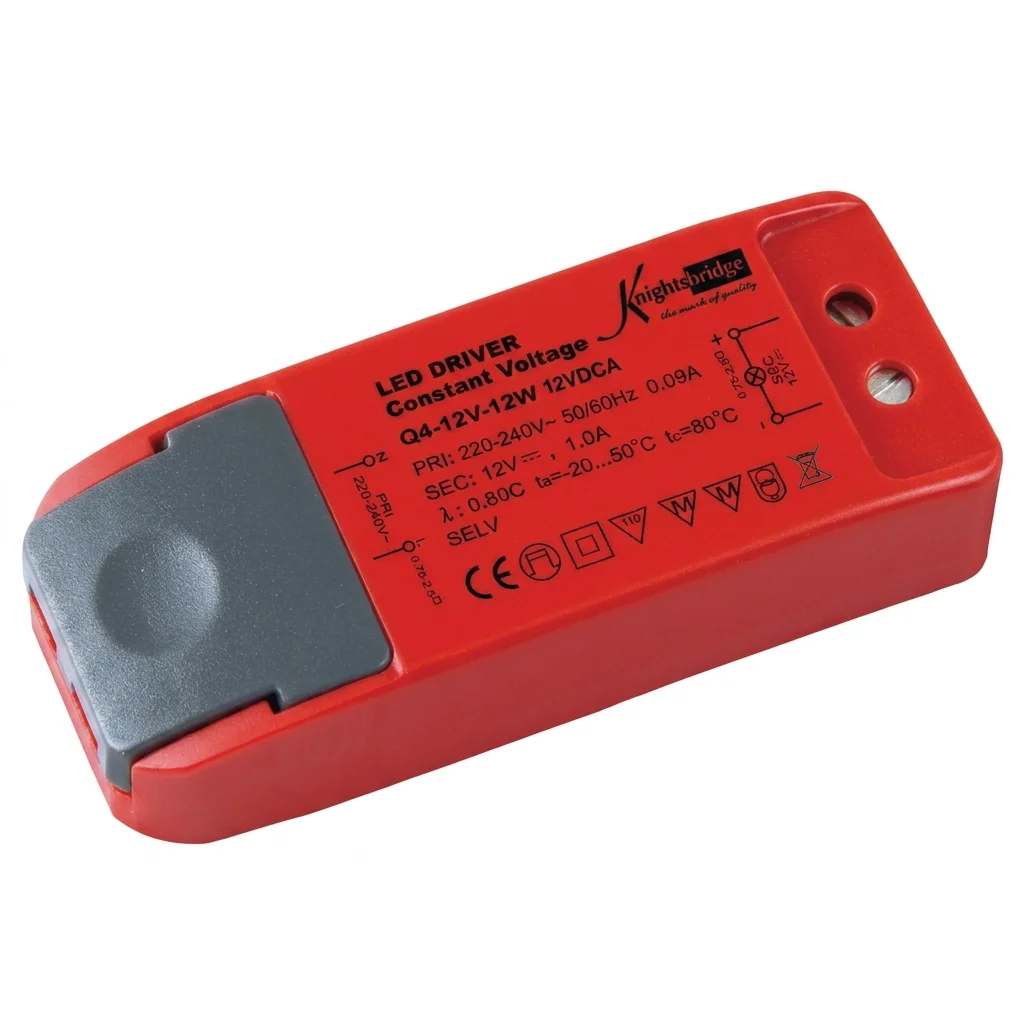 KnightsBridge 24V 0-12W IP20 DC LED Flexible Rope Lighting Power Supply Driver