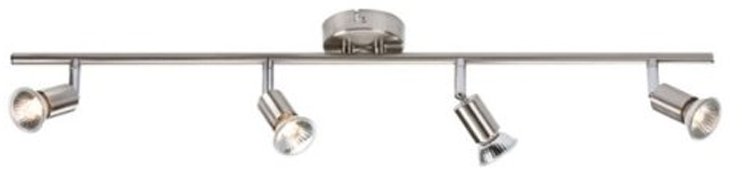 Knightsbridge 4 Way GU10 Bar Spotlight Brushed Chrome
