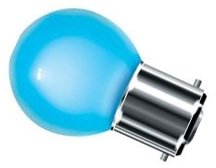 1W Blue LED Golfball Bulb, BC Cap, Pearl Finish - 5W Incandescent Alternative