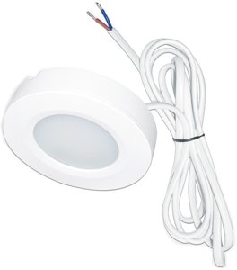 2W Circular Eterna Branded Under Cabinet Light 3000K White Finish
