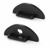 P2-1 Strip Surface Mounted Black Profile End Cap Set (For C1 & C4 Diffusers) Rounded-Top