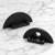 P2-1 Strip Surface Mounted Black Profile End Cap Set (For C1 & C4 Diffusers) Rounded-Top