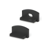 P4-1 Strip Recessed Black Profile End Cap Set (For C1 & C4 Diffuser) Rounded-Top