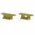 P6-2 Recessed Strip Profile GoldBrass End Cap Set (For C13 Diffuser) Flat-Top