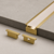 P6-2 Recessed Strip Profile GoldBrass End Cap Set (For C13 Diffuser) Flat-Top