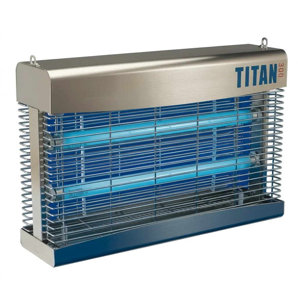 Pestwest Titan 300 2x15W Stainless Steel Fly Killer Unit - 90m² Coverage