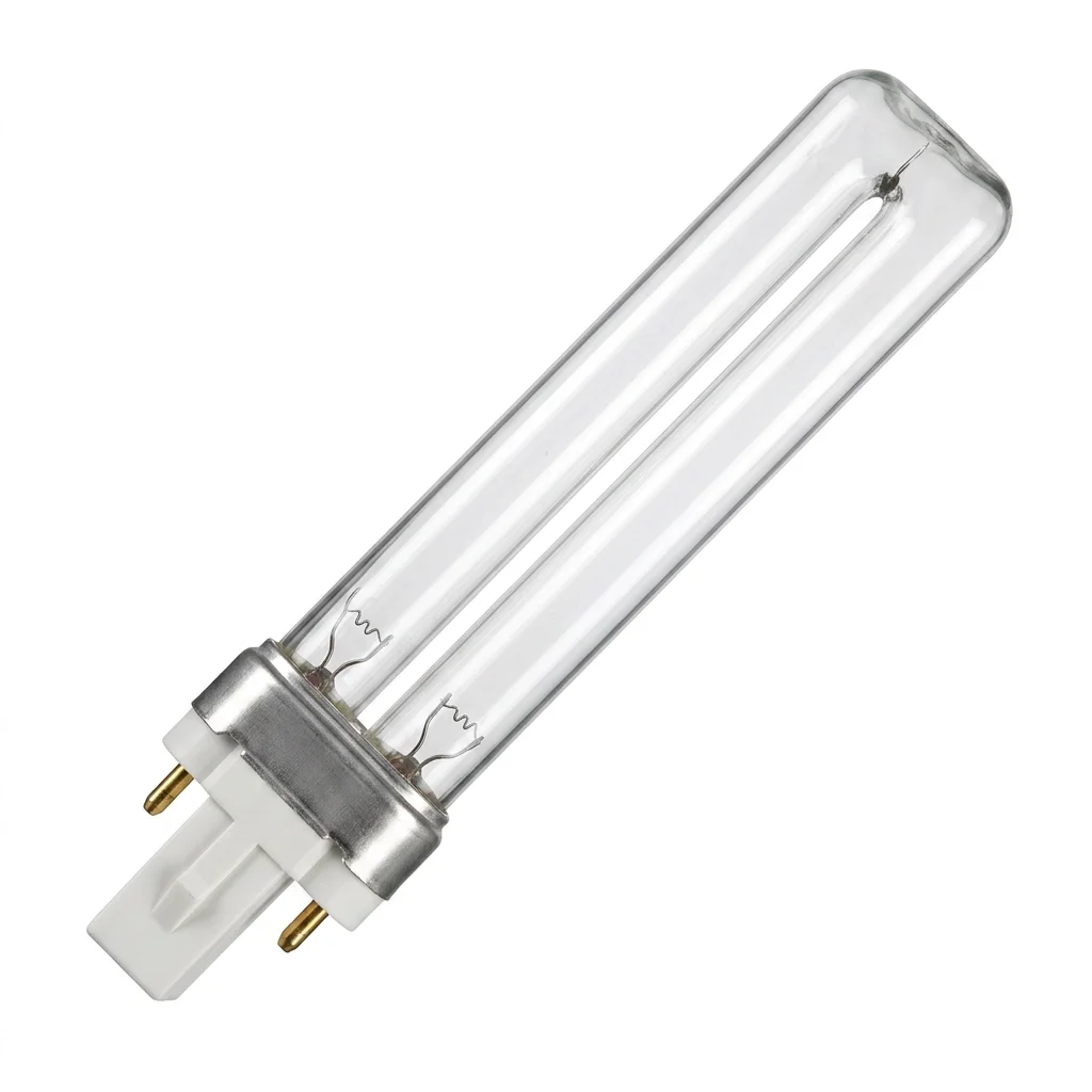 PLS 7W 2 Pin Compact Fluorescent Multi Tube (Single Turn) - Germicidal Clear