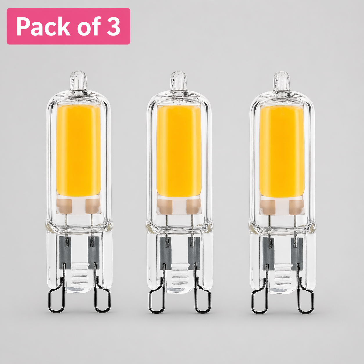 3 Pack 2 Watt G9 LED Capsule (Very Warm White/Warm White) (25 Watt Alternative)