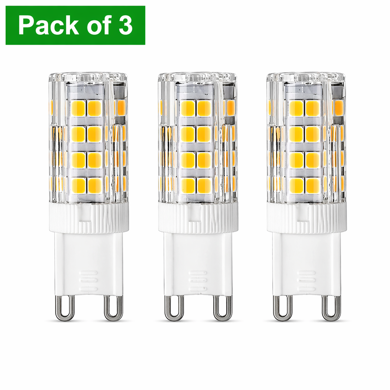 3 Pack ProliteDimmable G9 LED Bulbs 3.5W Very Warm White (35W Halogen Equivalent)