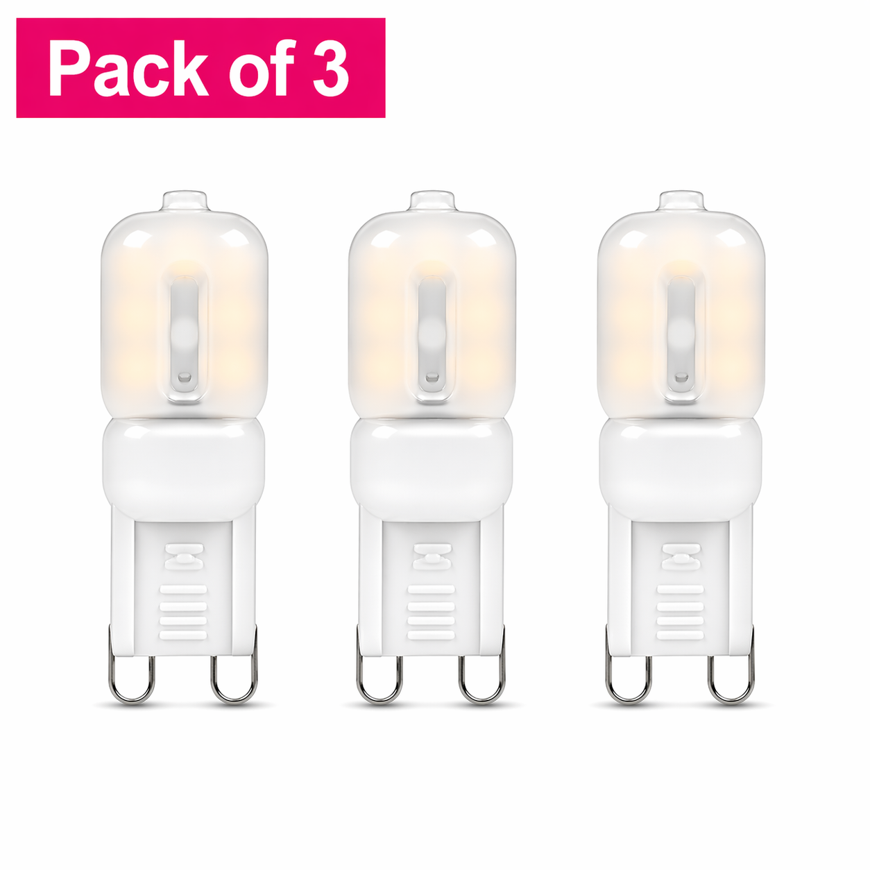 3 Pack Prolite 2.5W G9 LED Capsule, Cool White (25W Equivalent)