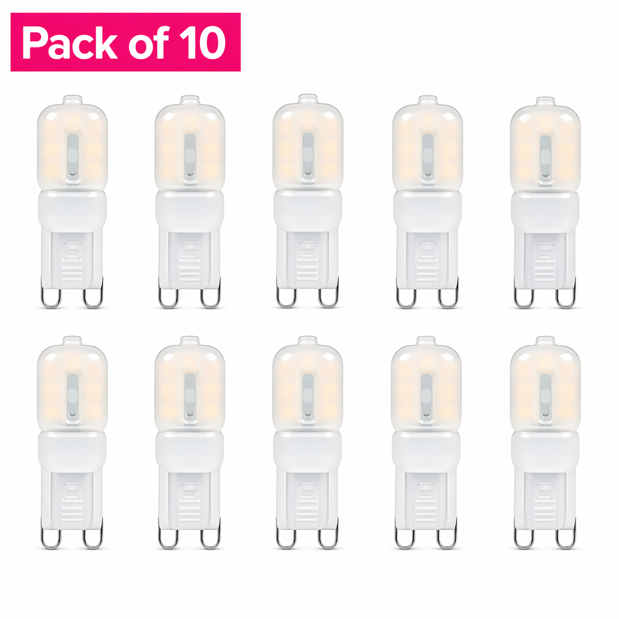 10 Pack Prolite 2.5W G9 LED Capsule - Cool White (25W Equivalent)