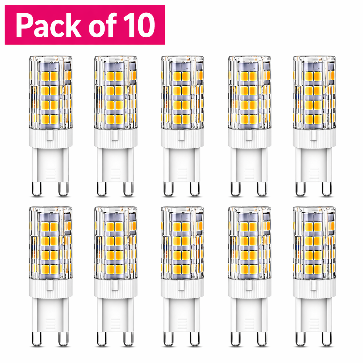10 Pack Prolite Dimmable LED G9 3.5W Cool White (35W Alternative)