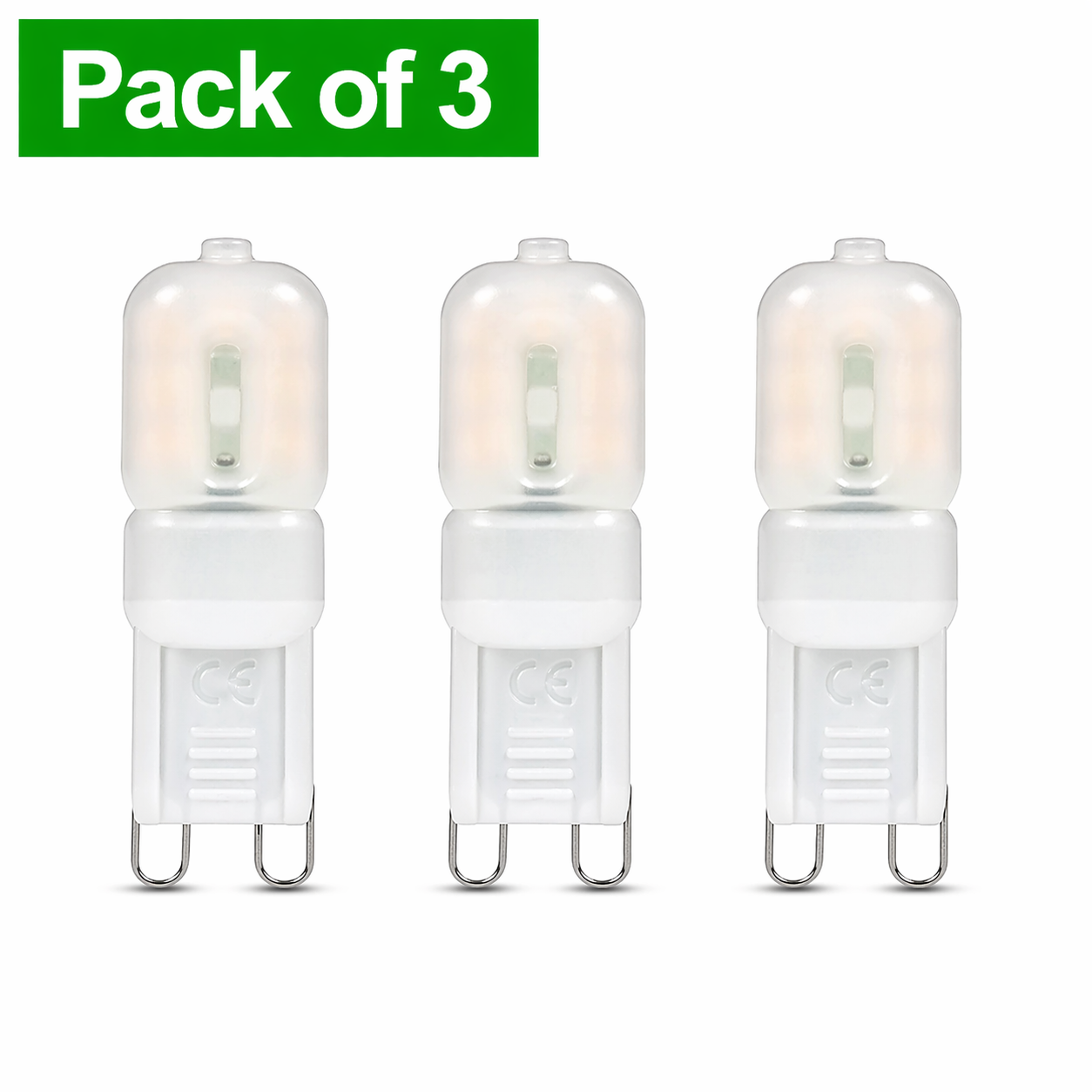 3 Pack Prolite 2.5W G9 LED Capsule Bulbs - Daylight (25W Equivalent)