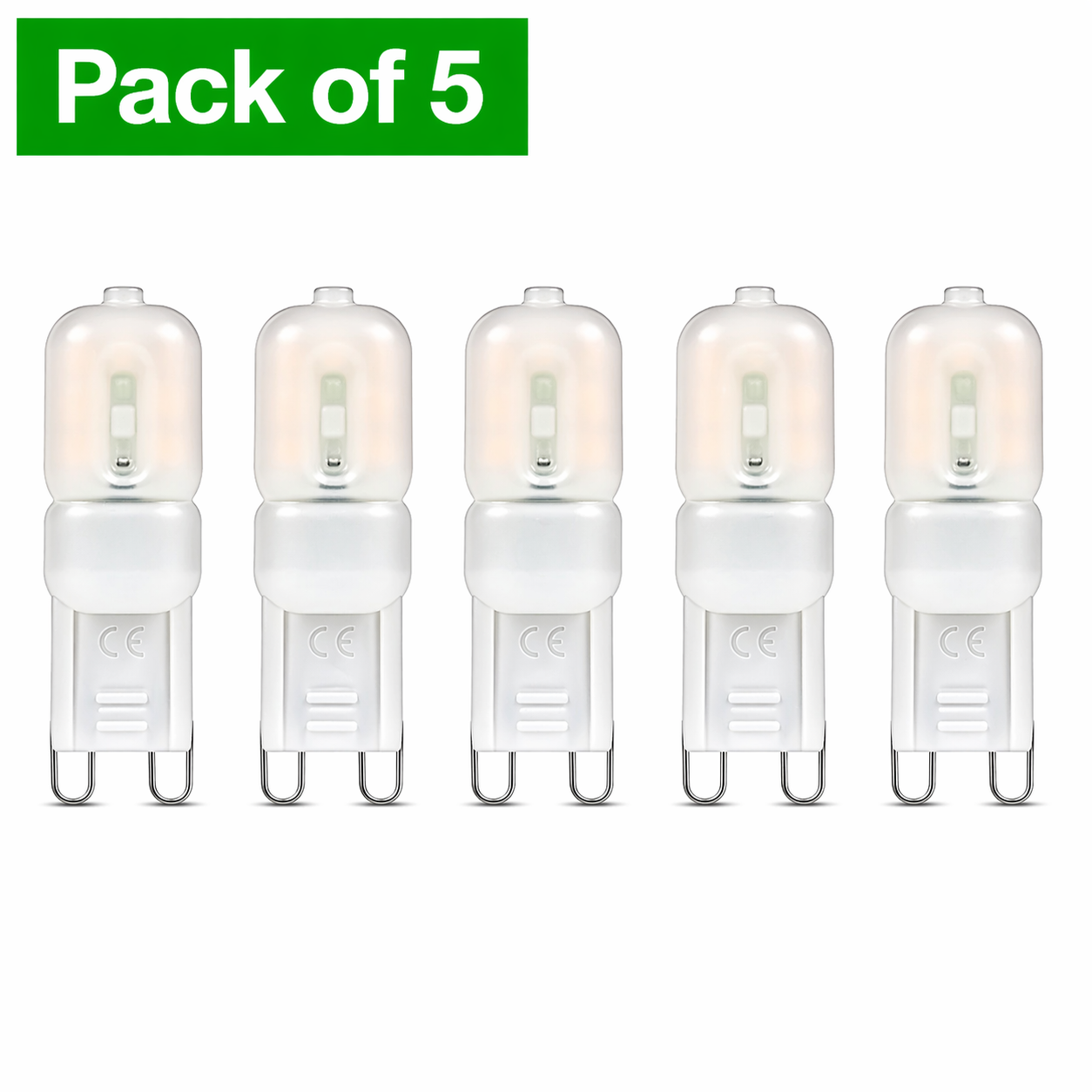 5 Pack Prolite 2.5W G9 LED Capsule Daylight - 25W Equivalent