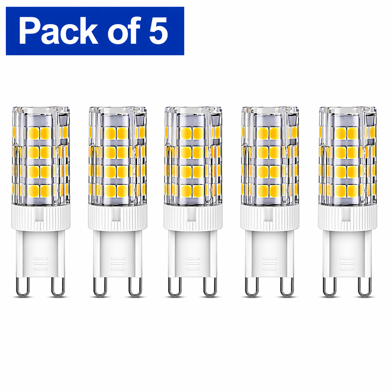 Prolite 5 Pack Dimmable LED G9 3.5W Daylight Bulb - 35W Halogen Alternative