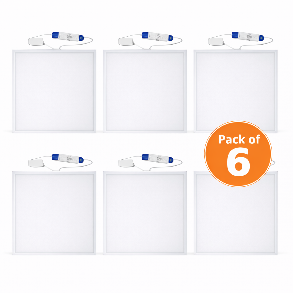 6 Pack V-TAC Backlit LED Panel IP20 Flame Resistant 600 x 600mm 36W 4320lm 6500K (5 Year Warranty)