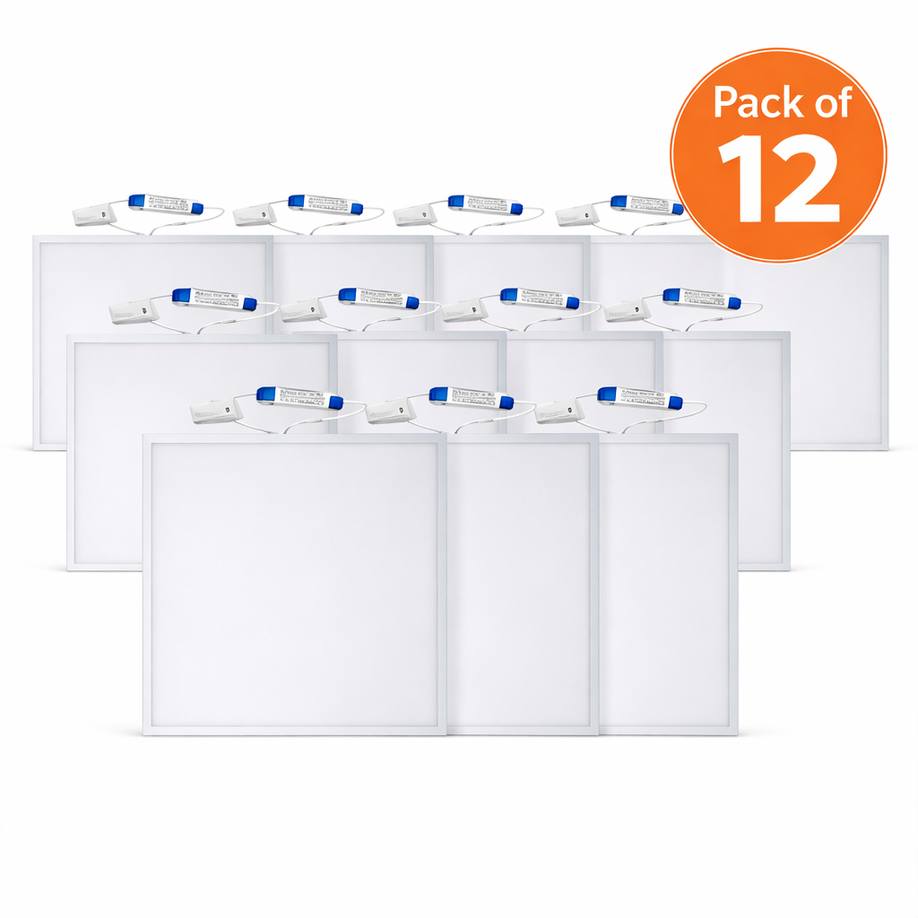 12 Pack V-TAC Backlit LED Panel IP20 Flame Resistant 600 x 600mm 36W 4320lm 6500K (5 Year Warranty)