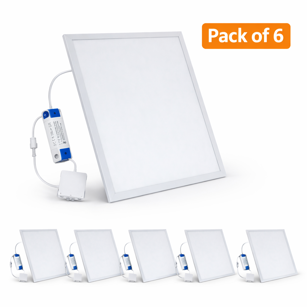 6 Pack V-TAC Backlit LED Panel IP20 Flame Resistant 600 x 600mm 36W 4320lm 4000K (5 Year Warranty)
