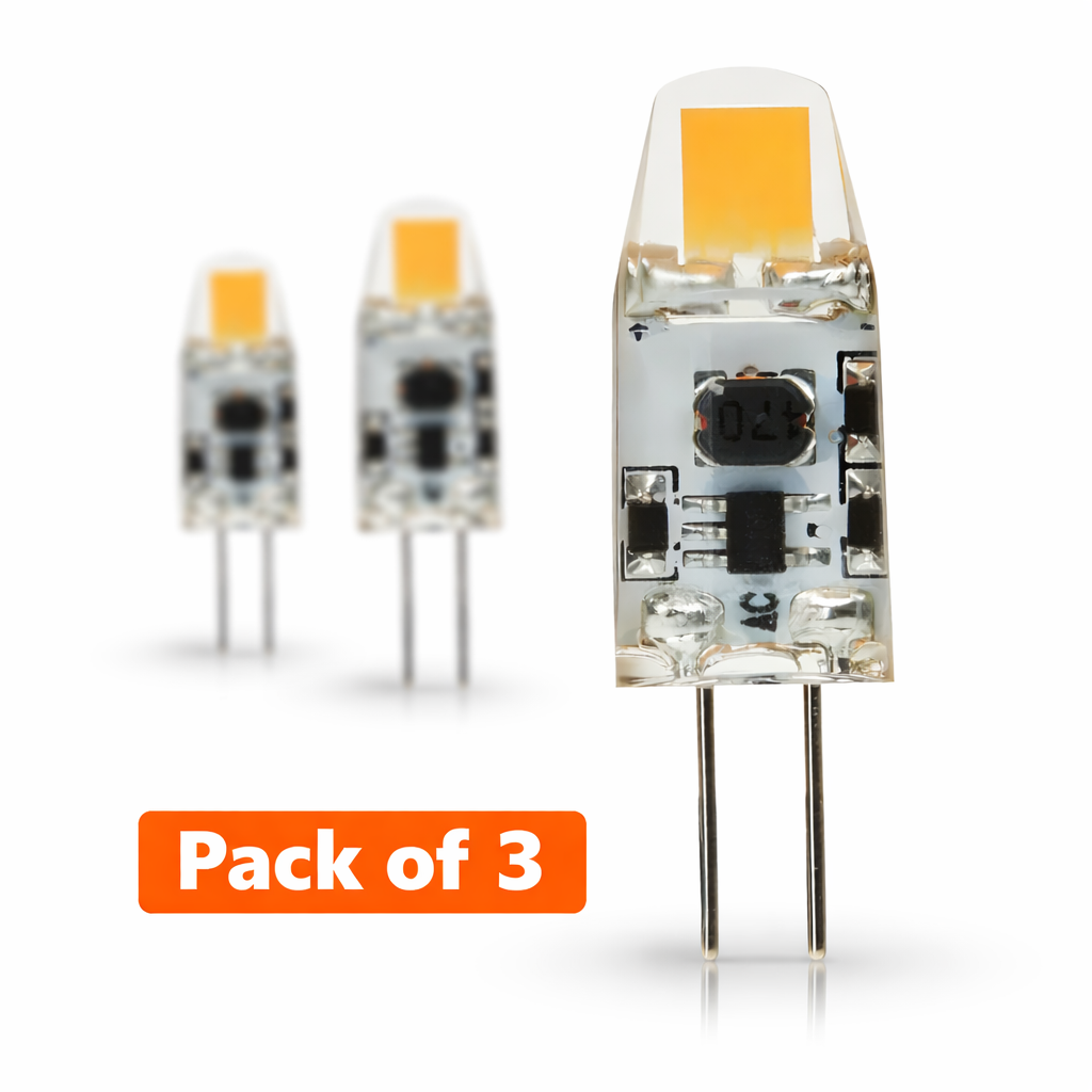 3 Pack Prolite 1.2W LED G4 Capsule Bulb - Daylight (10W Equivalent)