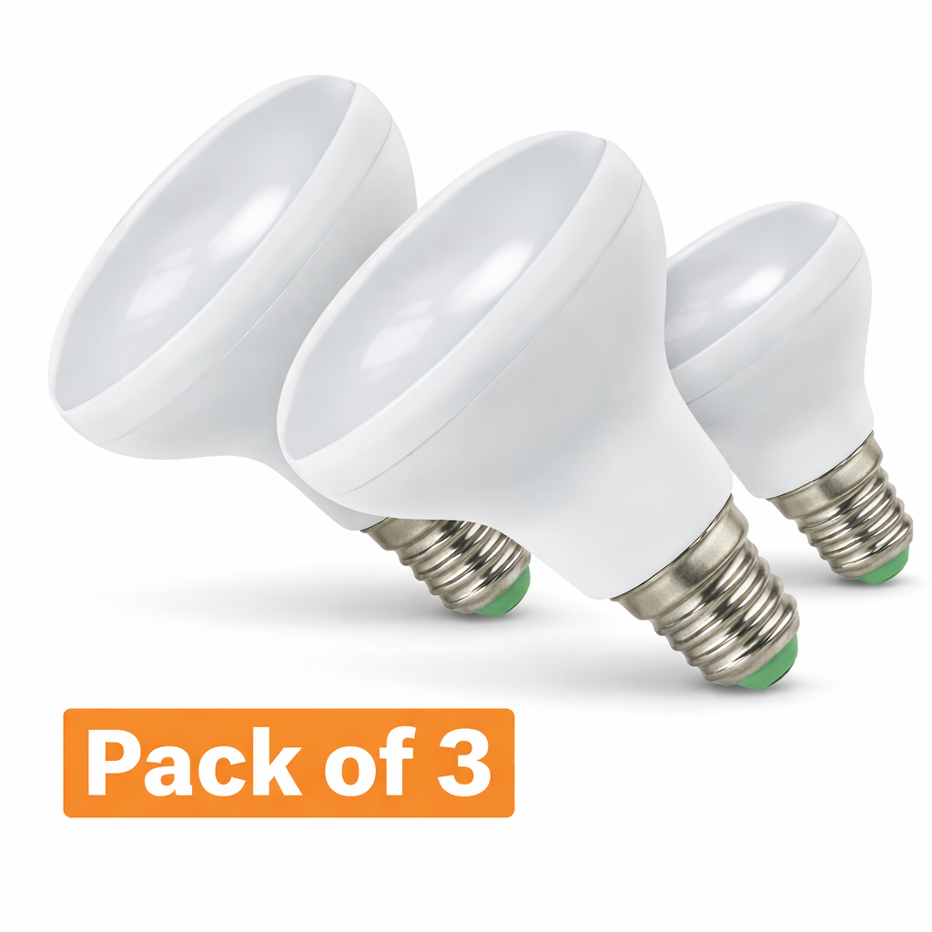 3 Pack Prolite 5W R50 LED Reflector Bulb, E14 SES, 6000K Daylight, 40W Equivalent