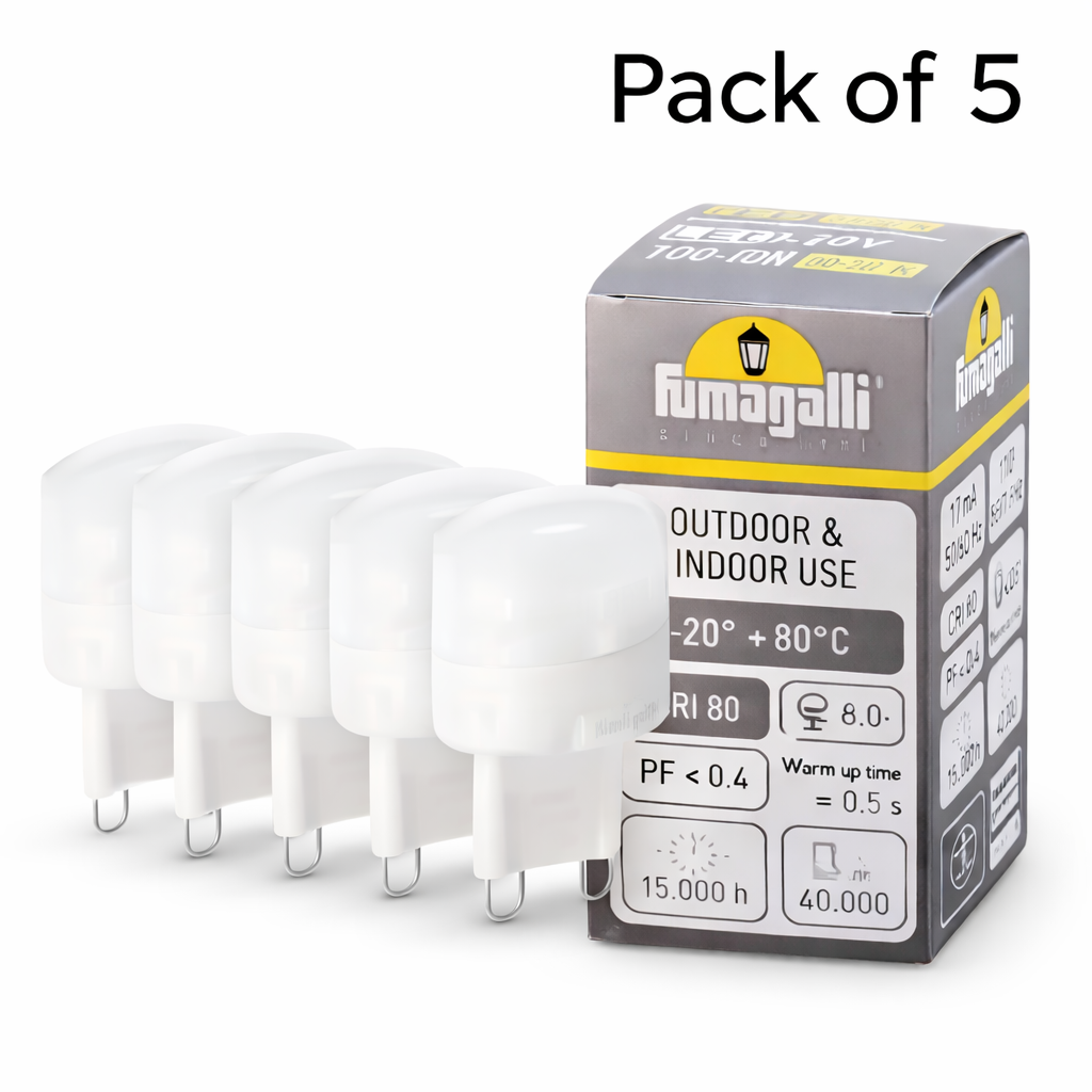 5 Pack Robus G9 LED Lamp 1.7W 4000K