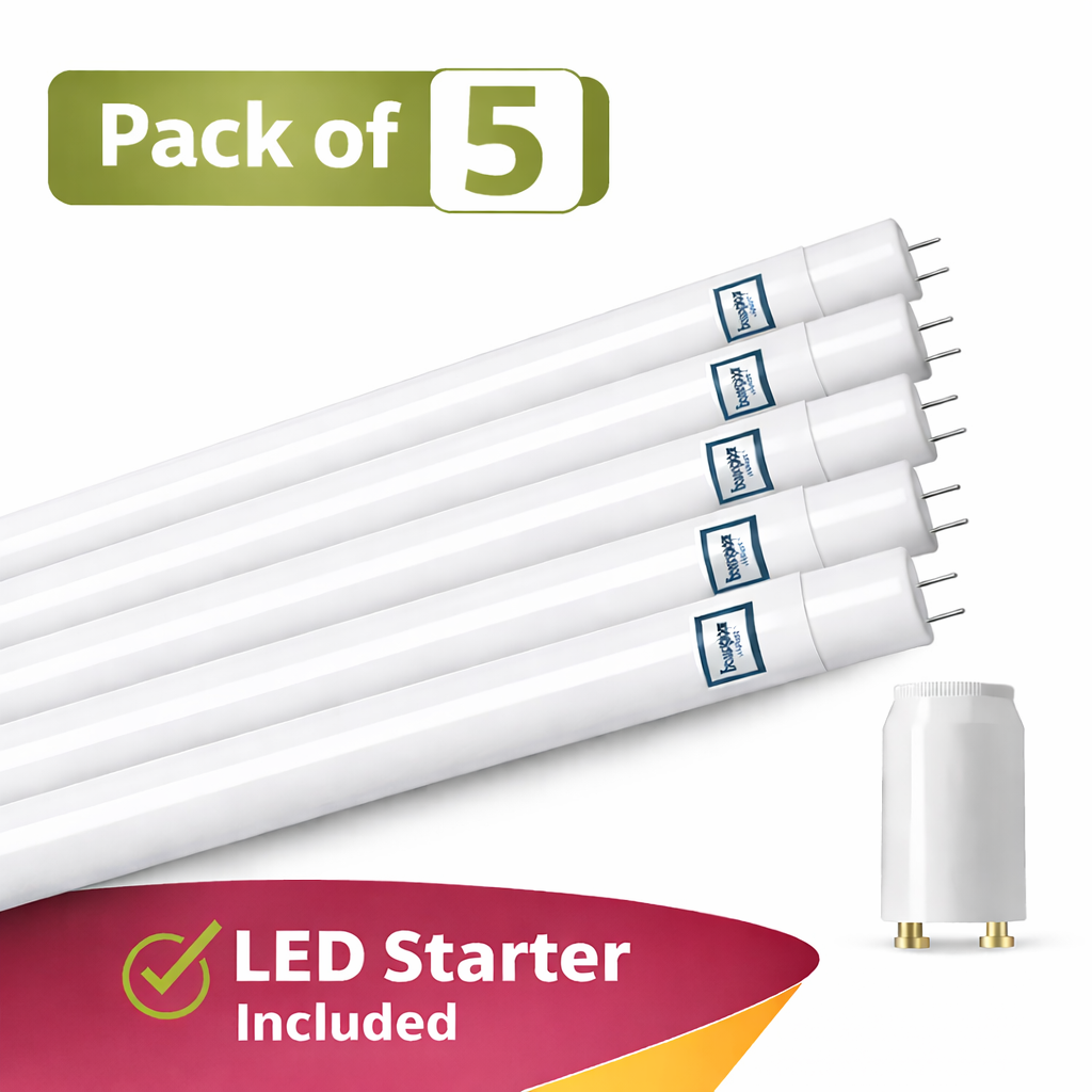 5 Pack Crompton 1500mm LED T8 22W 5ft Tube - Cool White 4000K