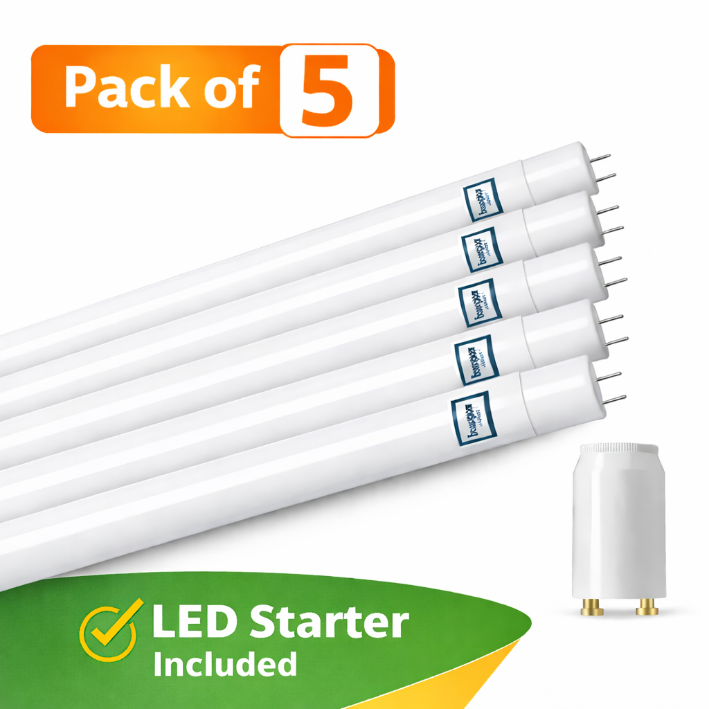 5 Pack Crompton 1500mm 22W LED T8 Tube - 5ft Daylight (58W Equivalent)
