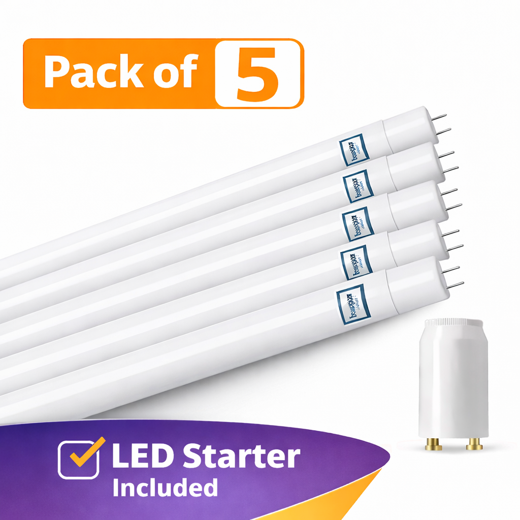 5 Pack Crompton 6ft 24W LED T8 Tube, 4000K Cool White