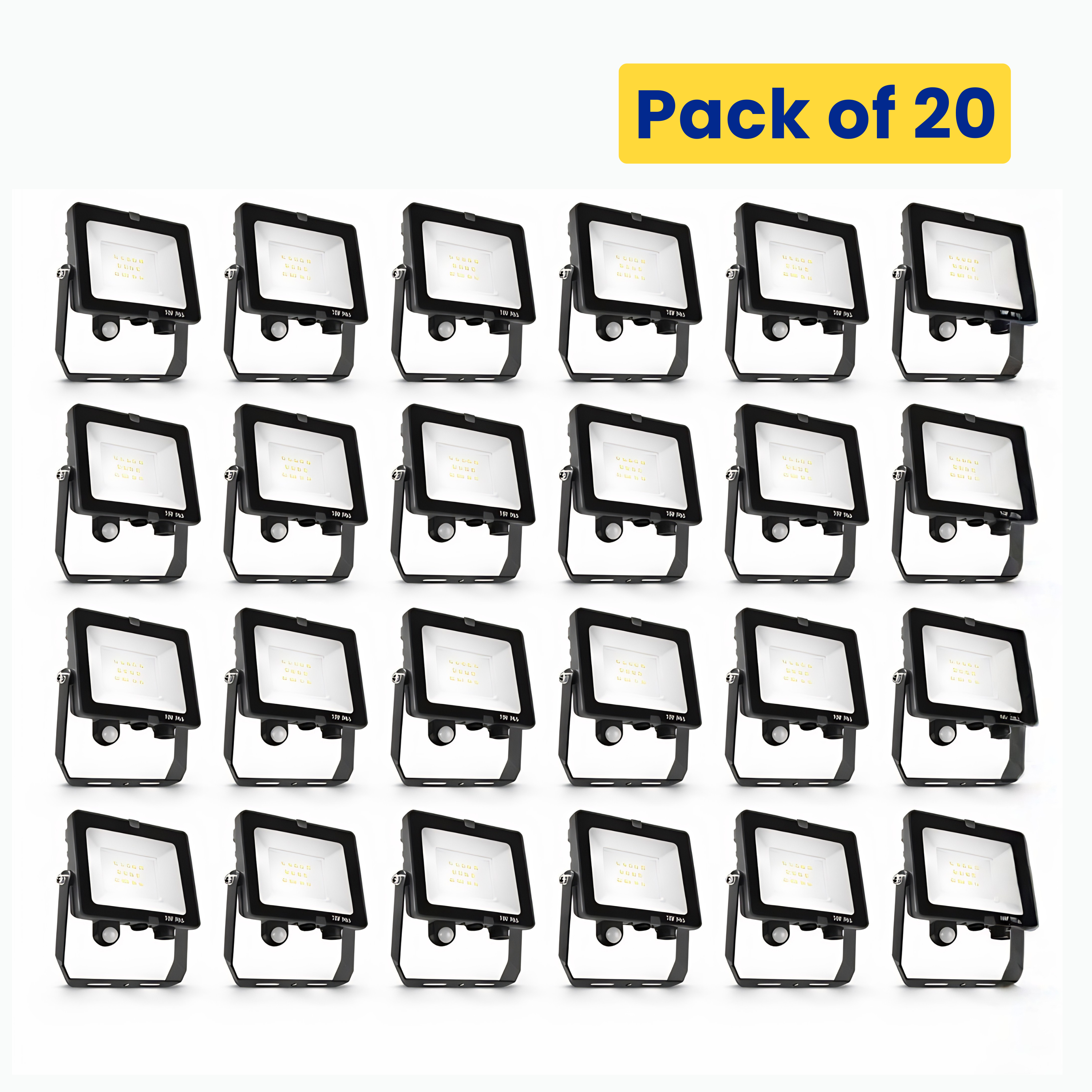 24 Pack IP65 Comet 10W LED Slimline Floodlight (4000K - Cool White - 3 Years Warranty)