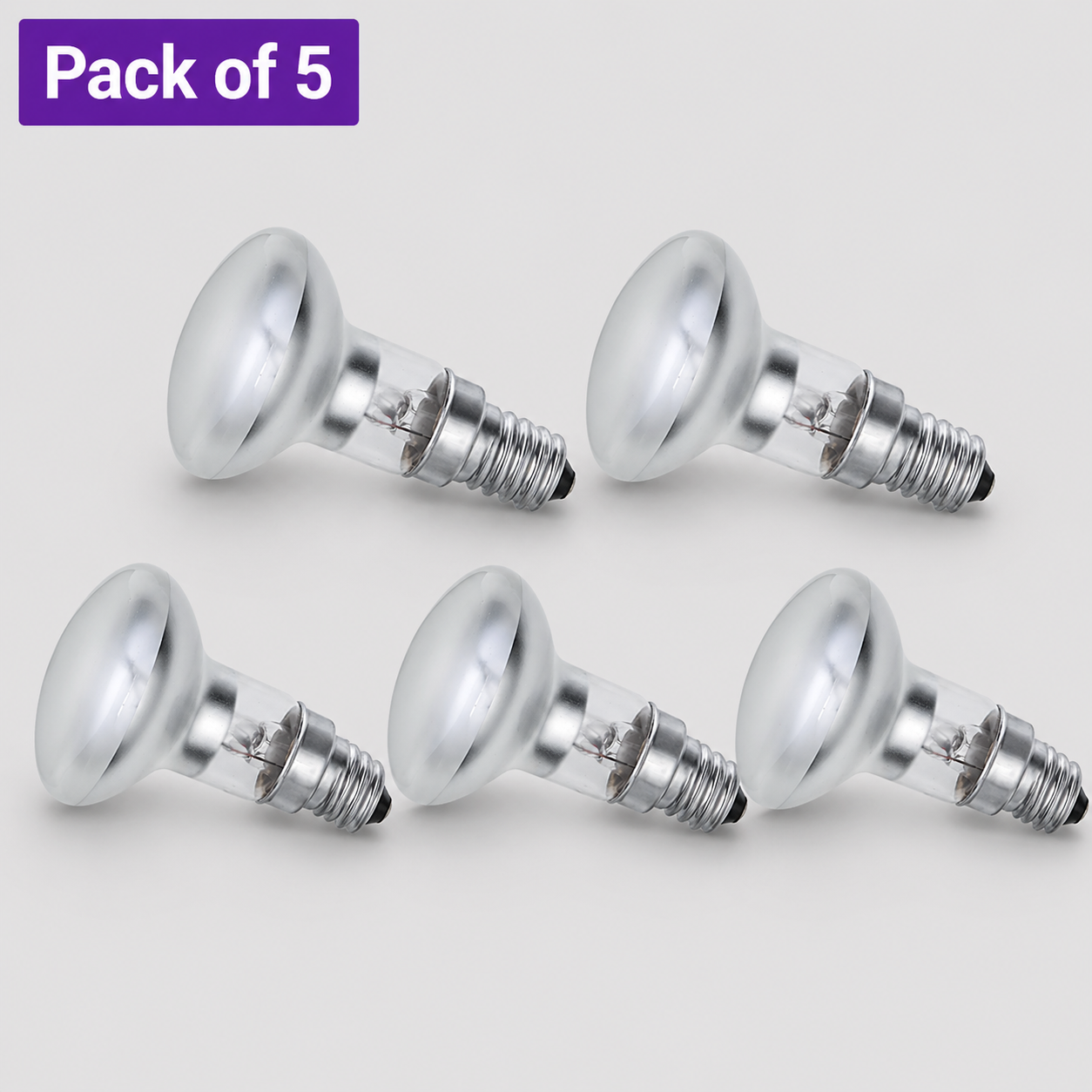 5 Pack 30W Incandescent Reflectors/Spotlights 14mm E14/SES Frosted