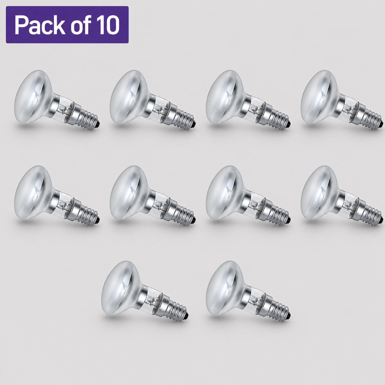10 Pack 30W Incandescent Reflectors/Spotlights 14mm E14/SES Frosted