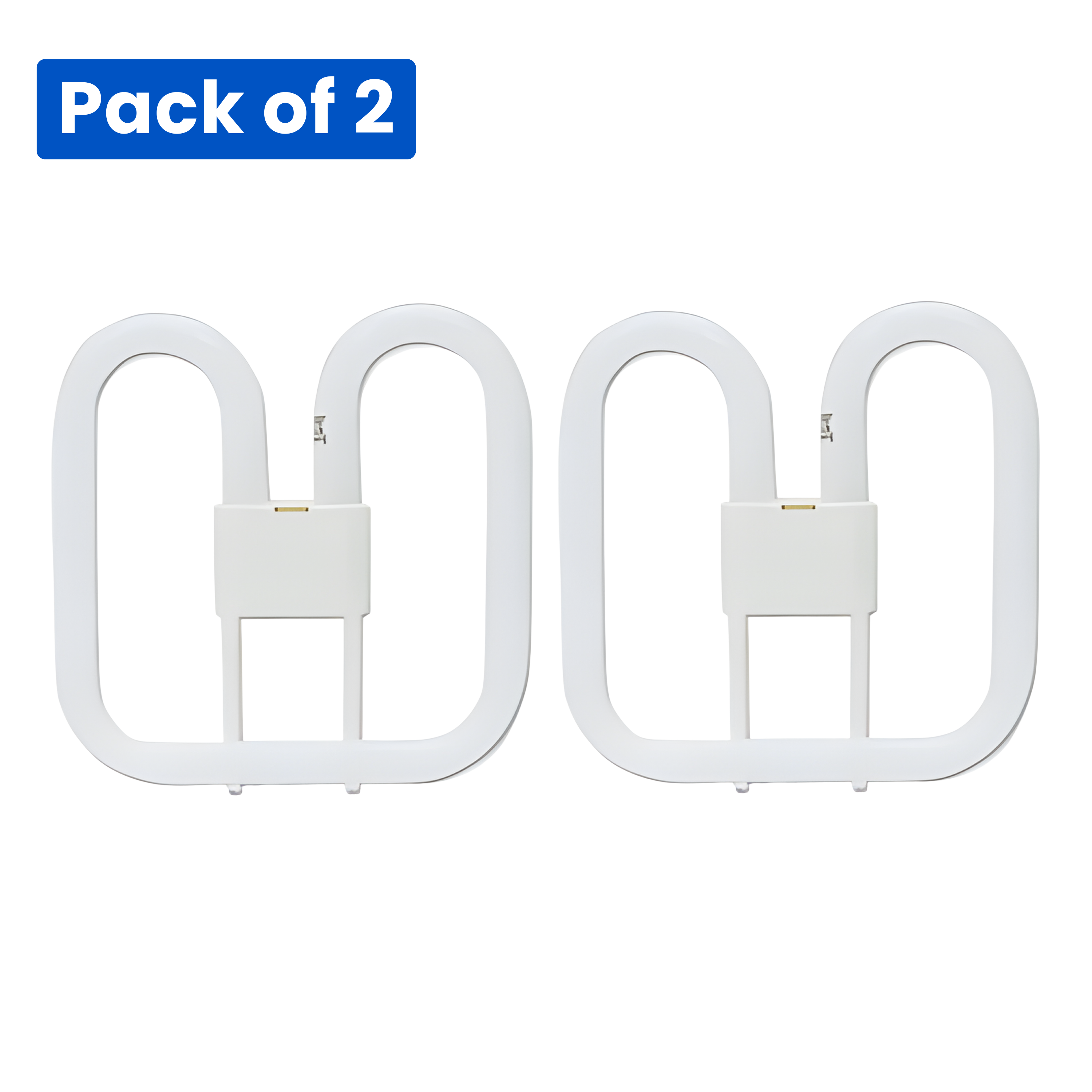 2 Pack 16W 4-Pin Compact Fluorescent DD Lamps - White (835)