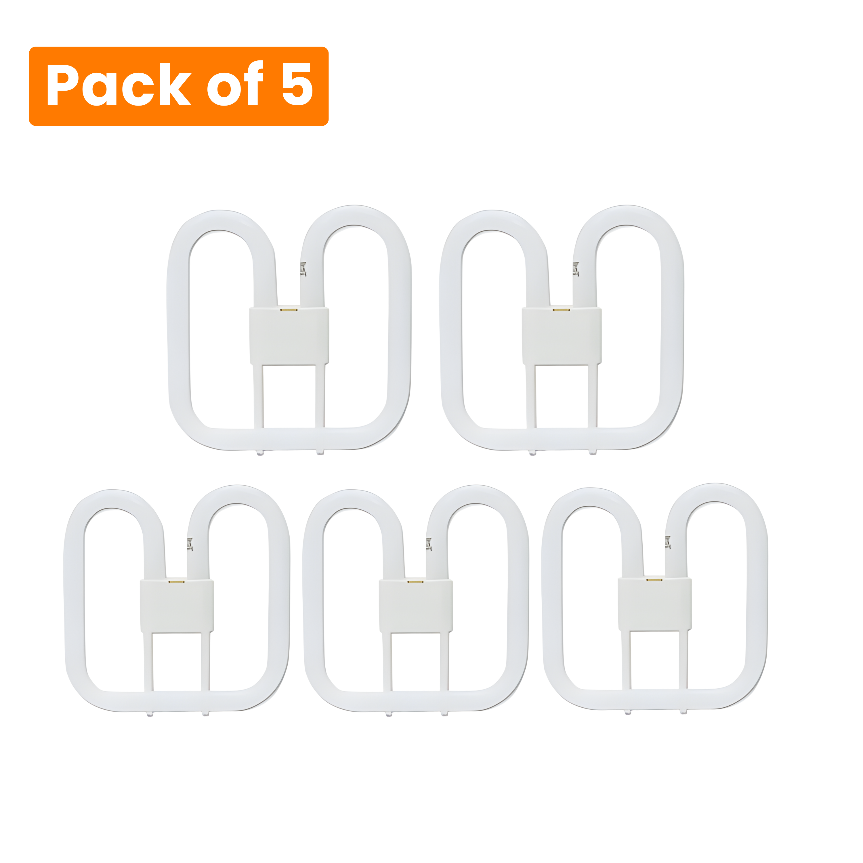 5 Pack : 28W 4 Pin Compact Fluorescent DD Lamp, White (835)