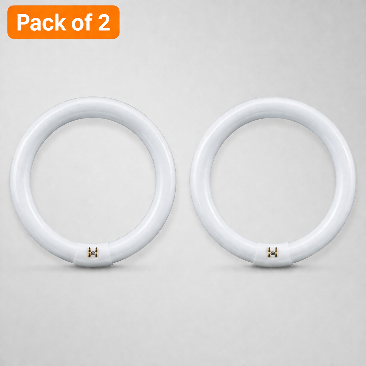 2 Pack T9 22W Circular Fluorescent Blacklight Tubes - 210mm Diameter