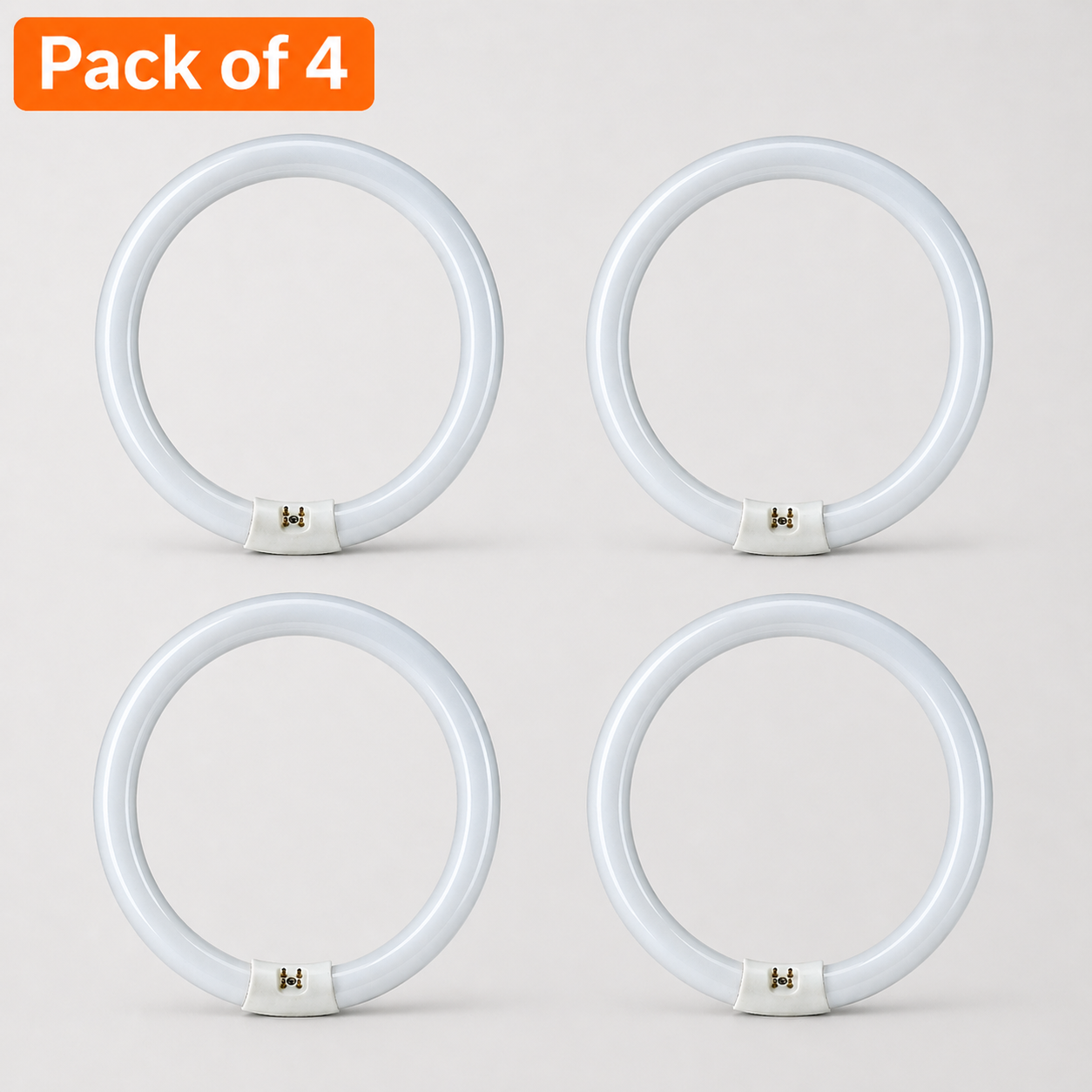4 Pack T9 Circular Fluorescent Blacklight Tube - 22W, 210mm Dia
