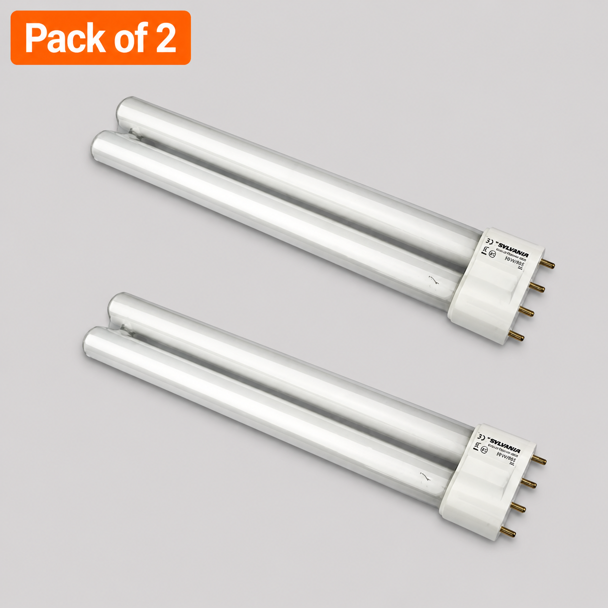 2 Pack Philips 18 Watt UV Fly Killer Tube 2G11 Compact Fluorescent