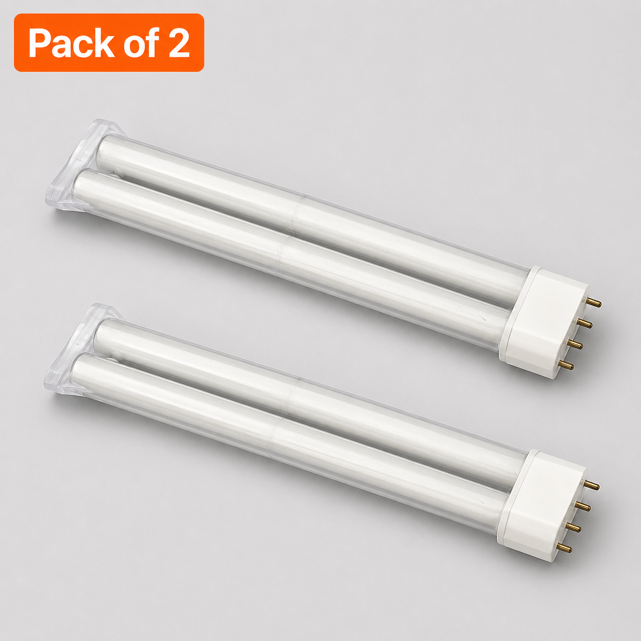2 Pack Philips 18W UV Fly Killer 2G11 Compact Fluorescent Shatter-proof Tube