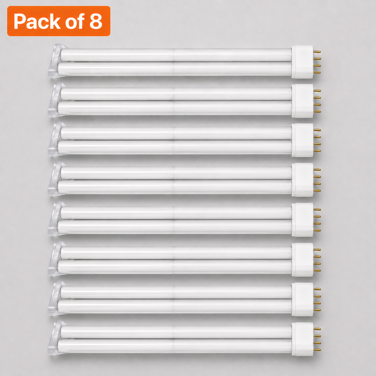 8 Pack Philips 18W 2G11 UV Fly Killer Lamp - Shatterproof Compact Fluorescent Tube