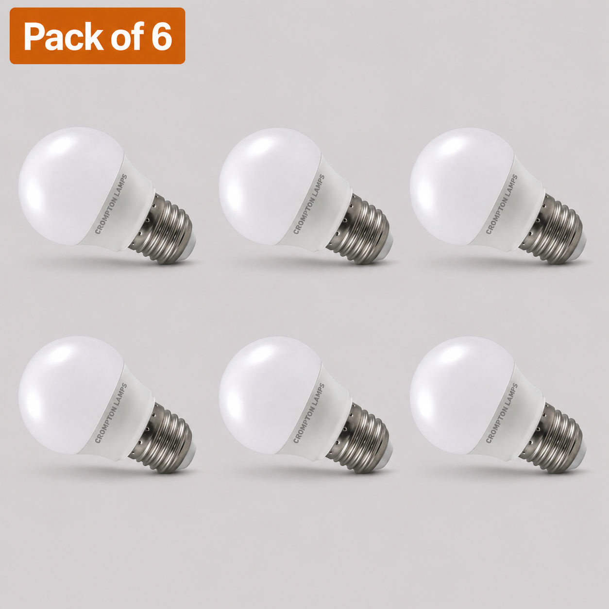 6 Pack Crompton 4.2W ES Golfball LED Bulbs - Very Warm White (40W Equivalent)