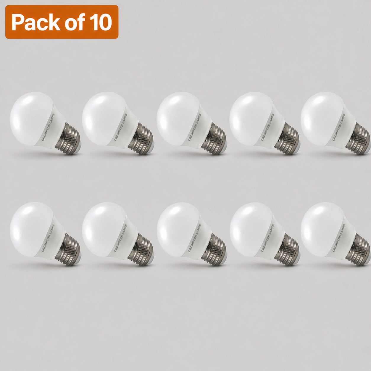 10 Pack Crompton 4.2W ES LED Golfball Bulbs - Very Warm White (40W Equivalent)