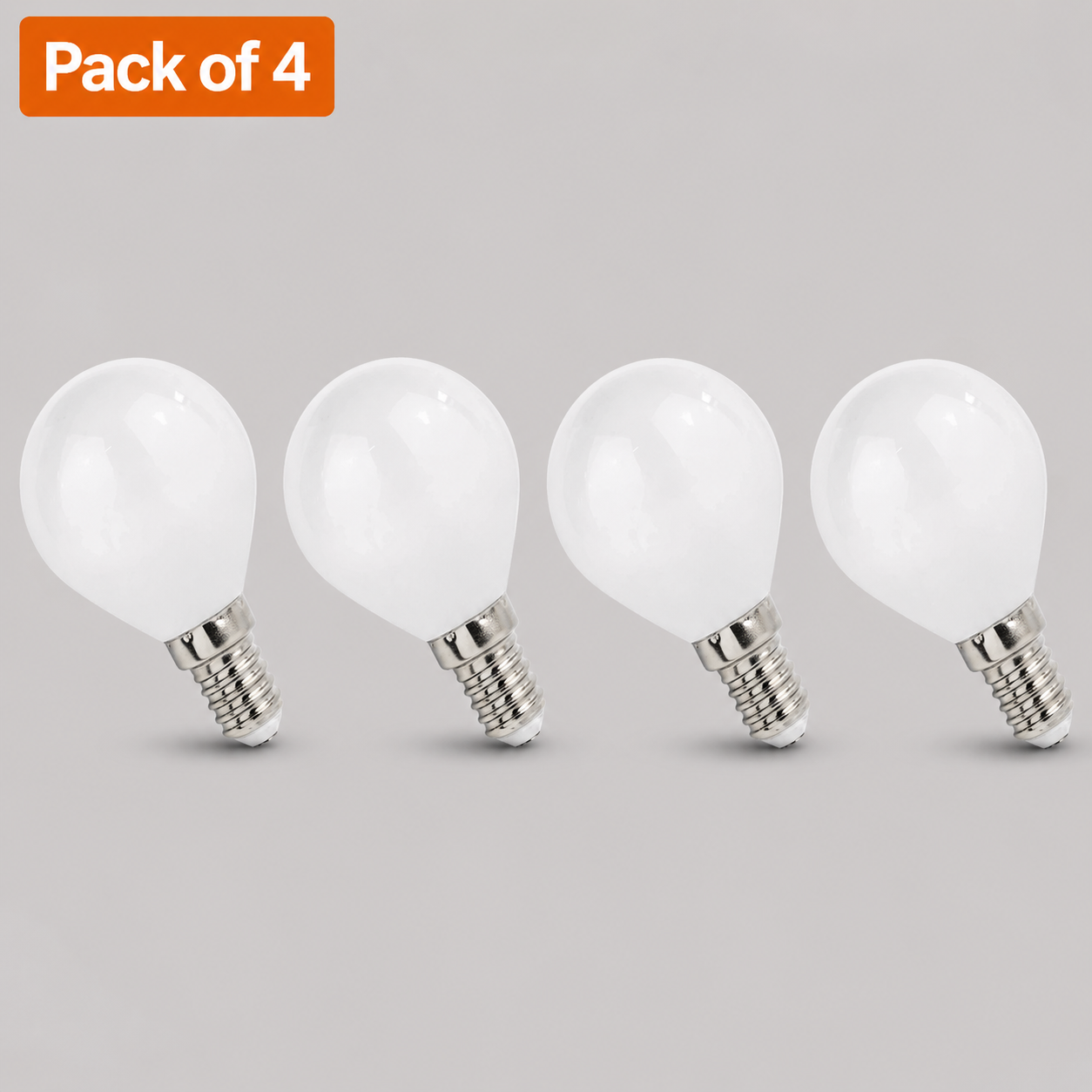 4 Pack Calex 3.5W Dimmable LED Filament Golfball SES Bulb, Very Warm White, Frosted (30W Equivalent)