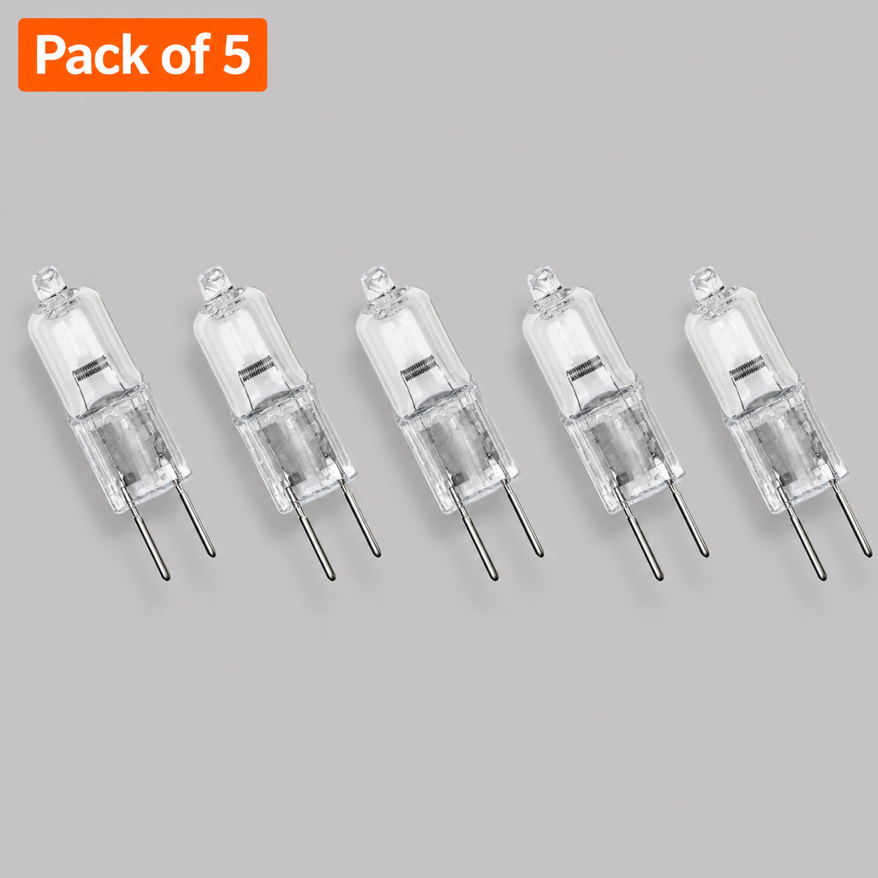 5 Pack Leading Brand 10W 12V Halogen G4 Capsule Lamp