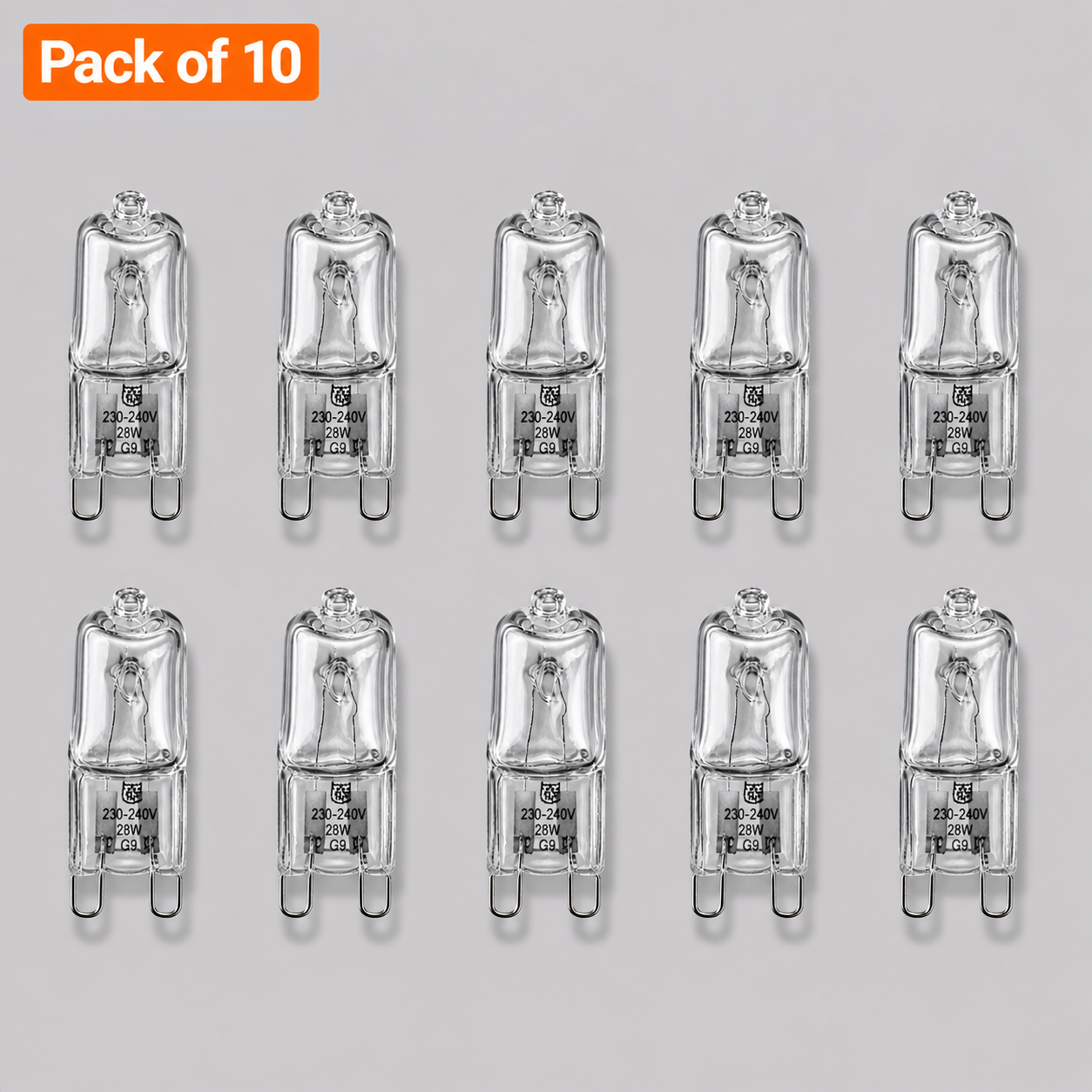 10 Pack Osram 60W 220-240V Halogen G9 Capsule Lamp