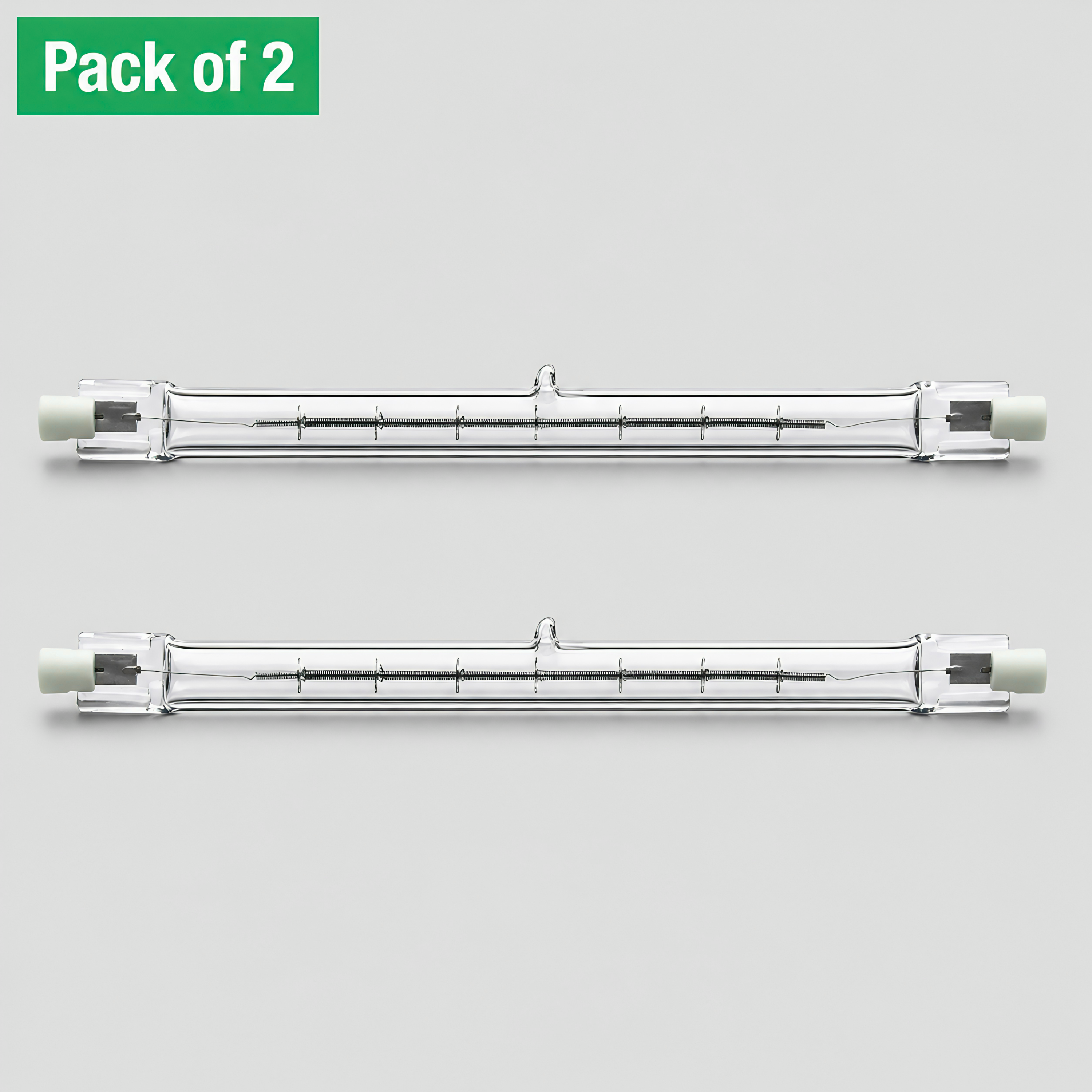 2 Pack Halogen Linear 78mm R7s 250W 240V Bulbs - Warm White