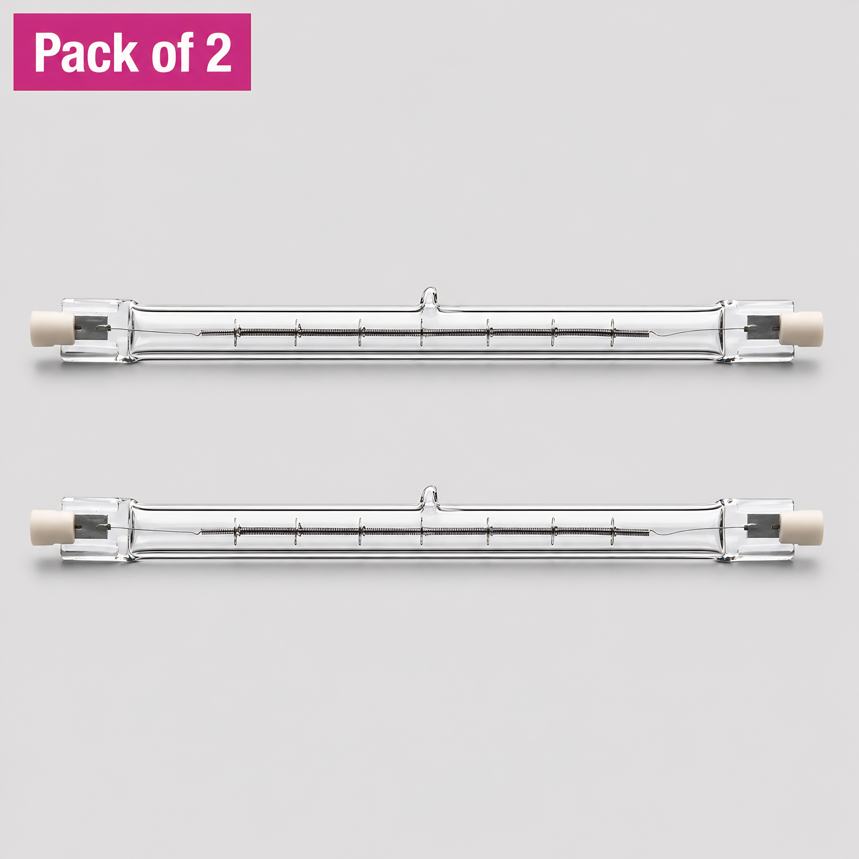 2 Pack Casell 200W Halogen Linear Light Bulbs (117-118mm, 240V)